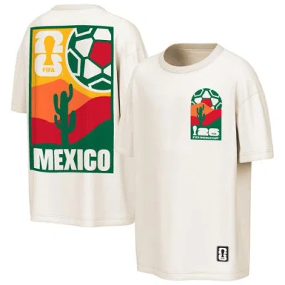 Outerstuff Cream Mexico Post Card Oversized T-shirt In Neutral