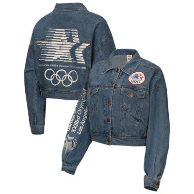 Outerstuff Denim Los Angeles 1984 Summer Olympics Full-button Jacket In Blue