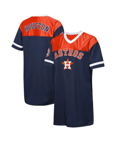 Outerstuff Kids' Girls' 4-16 Houston Astros Big League Cheer V-neck Short-sleeve T-shirt Dress In Black