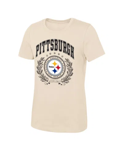 Outerstuff Kids' Girls' 4-16 Pittsburgh Steelers Undefeated Crew-neck Regular-fit T-shirt In Neutral