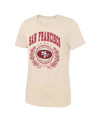 Outerstuff Kids' Girls' 4-16 San Francisco 49ers Undefeated Graphic T-shirt In Natural
