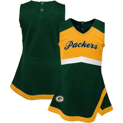 Outerstuff Babies'  Girls Infant Green Green Bay Packers Cheer Captain Jumper Dress
