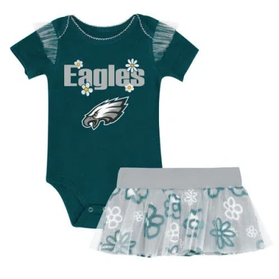 Outerstuff Kids' Girls Infant  Philadelphia Eagles My Team Rocks Bodysuit And Skirt Set In Multi