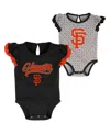 Outerstuff Newborn And Infant Boys And Girls Black, Heathered Gray San Francisco Giants Scream And Shout Two-pa In Black,heathered Gray