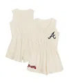 Outerstuff Girls Preschool Cream Atlanta Braves Girl Power Tank Romper In White