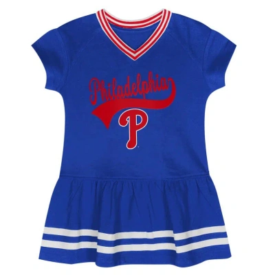 Outerstuff Kids' Girls Preschool Fanatics Branded Royal Philadelphia Phillies Sweet Catcher V-neck Dress