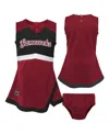 Outerstuff Girls Preschool Garnet, Black South Carolina Gamecocks Two-piece Cheer Captain Jumper Dress And Bloo In Garnet,black