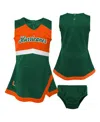 Outerstuff Big Girls Green Miami Hurricanes Cheer Captain Jumper Dress In Green