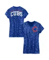 Outerstuff Girls Preschool Royal Chicago Cubs Sequin V-neck Dress In Royal