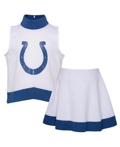 Outerstuff Kids' Girls Preschool White Indianapolis Colts Junior Camp Cheer Dress