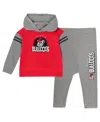 Outerstuff Girls Toddler 2-piece Georgia Bulldogs Clubhouseâ Pullover Hoodie And Legging Set In Red
