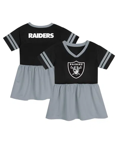 Outerstuff Babies' Girls Toddler Black Las Vegas Raiders Stadium Lights Fashion Jersey Dress