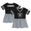 Outerstuff Girls Toddler Black Las Vegas Raiders Stadium Lights Fashion Jersey Dress In Black