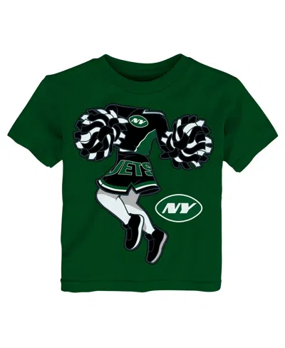 Outerstuff Babies' Girls Toddler Green New York Jets Cheerleader T-shirt