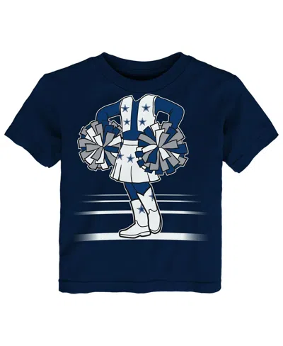 Outerstuff Babies' Girls Toddler Navy Dallas Cowboys Game Fit T-shirt In Blue