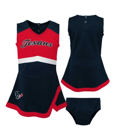 Outerstuff Babies' Girls Toddler Navy Houston Texans Cheer Captain Dress
