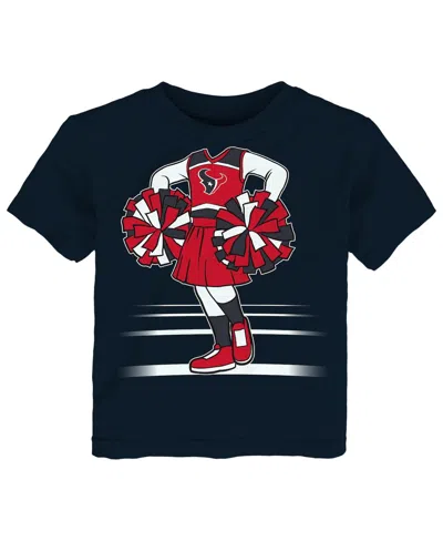 Outerstuff Babies' Girls Toddler Navy Houston Texans Game Fit T-shirt In Blue
