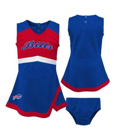 Outerstuff Babies' Girls Toddler Royal Buffalo Bills Cheer Captain Dress With Bloomers