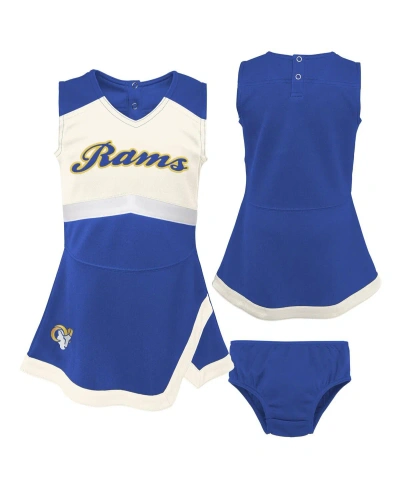 Outerstuff Babies' Girls Toddler Royal Los Angeles Rams Cheer Captain Dress With Bloomers