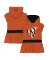 Outerstuff Girls Toddler Texas Orange Texas Longhorns Team Love French Terry Hoodie Dress In Orange
