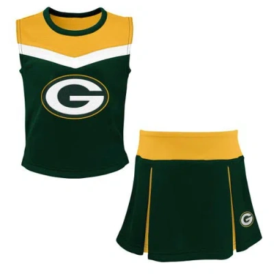 Outerstuff Kids'  Girls Youth Green Green Bay Packers Spirit Two-piece Cheerleader Set