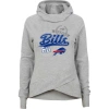 OUTERSTUFF GIRLS YOUTH HEATHER GRAY BUFFALO BILLS GO FOR IT FUNNEL NECK RAGLAN PULLOVER HOODIE