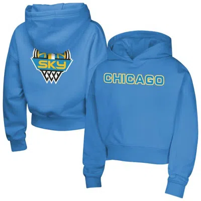 Outerstuff Kids'  Girls Youth  Light Blue Chicago Sky Top Closer Fashion Pullover Hoodie
