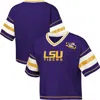 Outerstuff Big Girls Purple Lsu Tigers Gridiron Jersey V-neck T-shirt In Multi