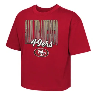 Outerstuff Kids' Girls Youth   Scarlet San Francisco 49ers Big City Boxy T-shirt In Red
