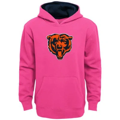 Outerstuff Kids'  Girls Youth Pink Chicago Bears Prime Pullover Hoodie