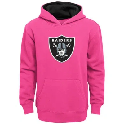 Outerstuff Girls Youth Pink Las Vegas Raiders Prime Pullover Hoodie