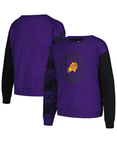 Outerstuff Kids' Girls Youth Purple Phoenix Suns Trifecta Pullover Sweatshirt