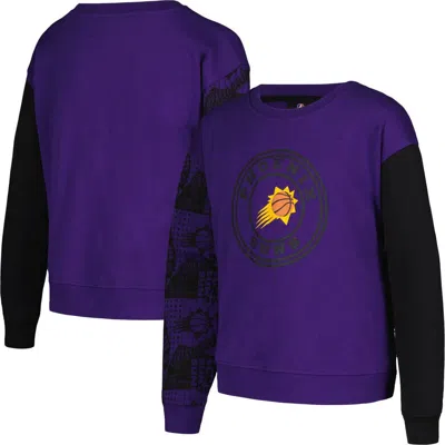 OUTERSTUFF OUTERSTUFF GIRLS YOUTH PURPLE PHOENIX SUNS TRIFECTA PULLOVER SWEATSHIRT