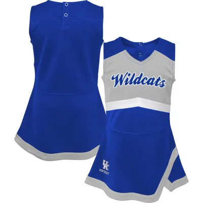 Outerstuff Kids'  Girls Youth Royal Kentucky Wildcats Cheer Captain Jumper Dress In Blue