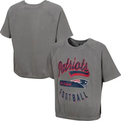 Outerstuff Gray New England Patriots Mineral Wash Short Sleeve Top