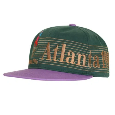 Outerstuff Green/light Purple Atlanta 1996 Summer Olympics Snapback Hat In Metallic