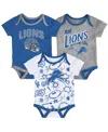 Outerstuff Infant 3-piece Detroit Lions All Day Play Bodysuit Set In Multi