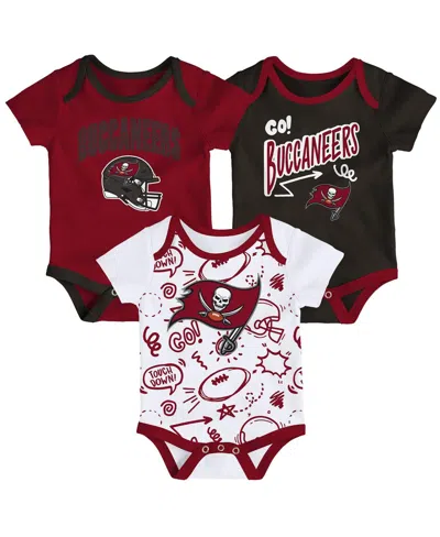 Outerstuff Babies' Infant 3-piece Tampa Bay Buccaneers All Day Play Bodysuit Set In Multi