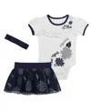 Outerstuff Infant 3-piece White New York Yankees Sweet Catcher Headband And Skirt Set In White