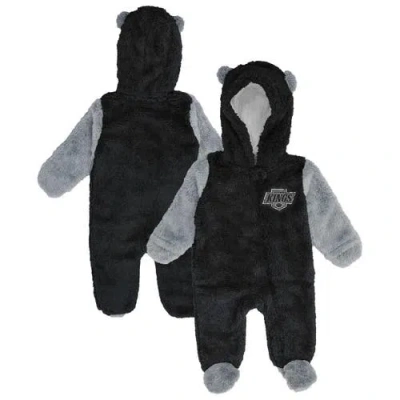 Outerstuff Kids' Infant & Newborn  Black Los Angeles Kings Stay Napping Fleece Bunting Full-zip Hooded Slee