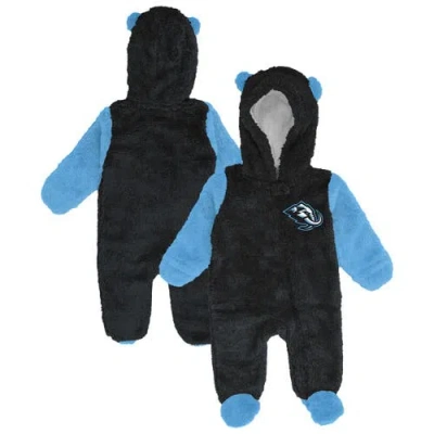 Outerstuff Kids' Infant & Newborn  Black Utah Mammoth Stay Napping Fleece Bunting Full-zip Hooded Sleeper