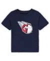 Outerstuff Toddler Boys And Girls Navy Cleveland Guardians Team Crew Primary Logo T-shirt In Navy