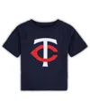 Outerstuff Infant Boys And Girls Navy Minnesota Twins Team Crew Primary Logo T-shirt In Navy