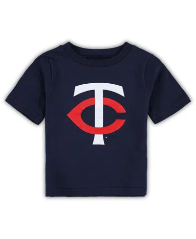 OUTERSTUFF INFANT BOYS AND GIRLS NAVY MINNESOTA TWINS TEAM CREW PRIMARY LOGO T-SHIRT