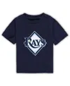 Outerstuff Toddler Boys And Girls Navy Tampa Bay Rays Team Crew Primary Logo T-shirt In Navy