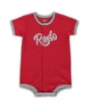 Outerstuff Newborn And Infant Boys And Girls Red Cincinnati Reds Stripe Power Hitter Romper In Red