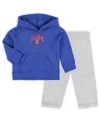 Outerstuff Infant Boys And Girls Royal, Heather Gray Chicago Cubs Play By Play Pullover Hoodie And Pants Set In Royal,heather Gray