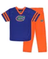 Outerstuff Toddler Boys And Girls Royal And Orange Florida Gators Red Zone Jersey And Pants Set In Royal,orange