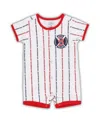 Outerstuff Infant Boys And Girls White Boston Red Sox Ball Hitter Coverall In White