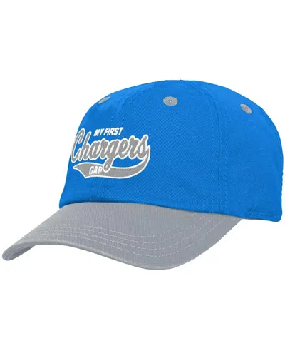 Outerstuff Babies' Infant Boys Powder Blue And Gray Los Angeles Chargers My First Tail Sweep Slouch Flex Hat In Powder Blue,gray